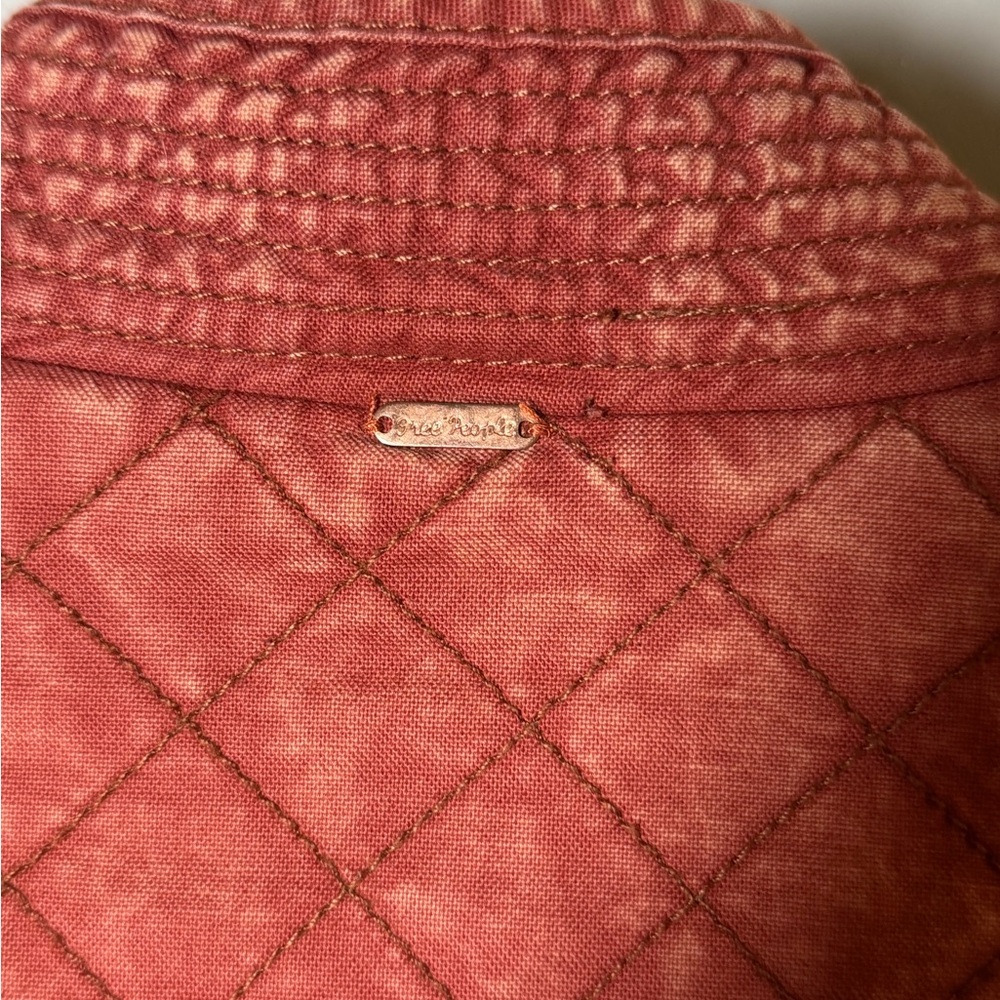 Free People SMALL Great Escape dolman jacket quilted reversible orange paisley - Picture 10 of 12